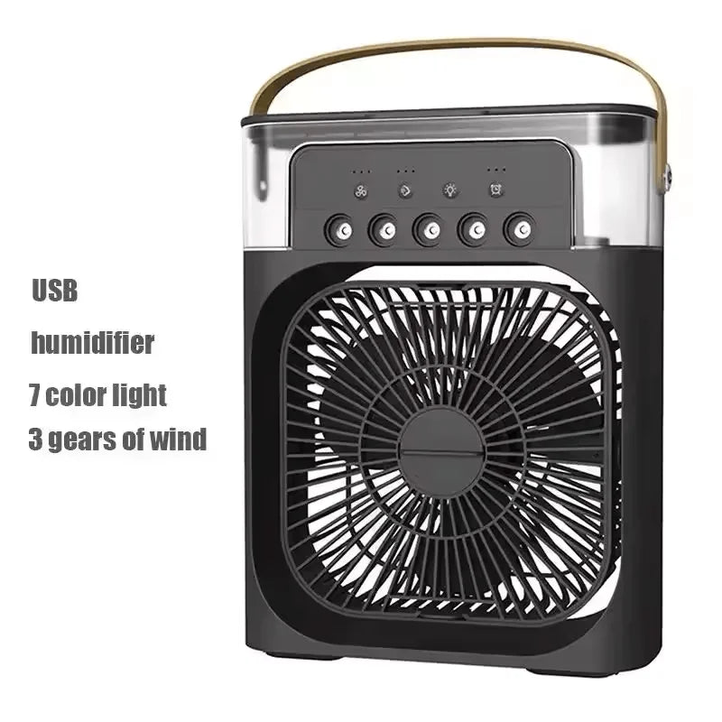 3-in-1 Portable Air Conditioner with LED Night Light and Humidifier for Home and Office Use