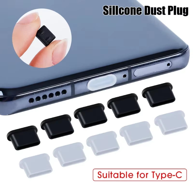 Premium Silicone Dust Plugs for Type C Charging Ports - Protect Your iPhone 15 Pro Max, 15 Plus, Samsung, and Xiaomi from Dust!