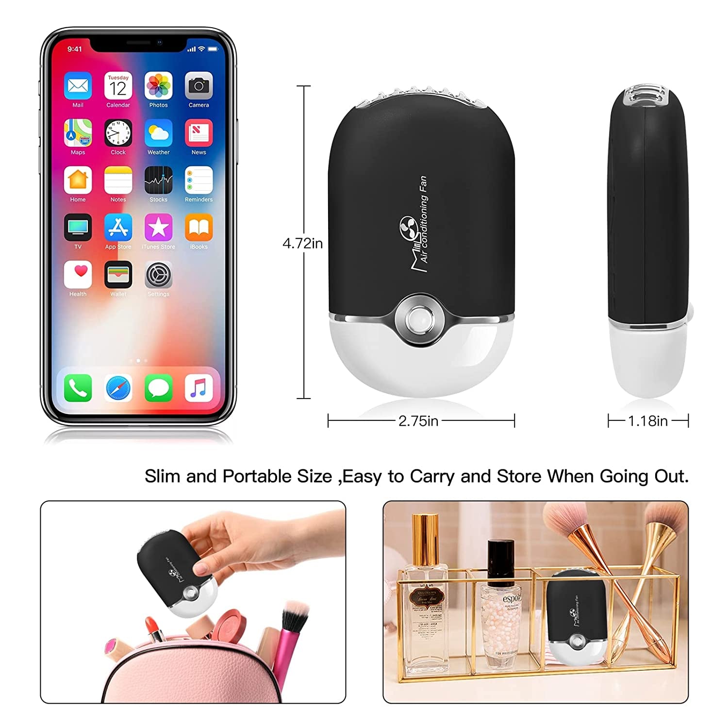 Rechargeable Mini Eyelash Fan with Built-in Sponge - Perfect Lash Dryer for Eyelash Extensions