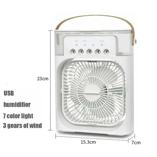3-in-1 Portable Air Conditioner with LED Night Light and Humidifier for Home and Office Use
